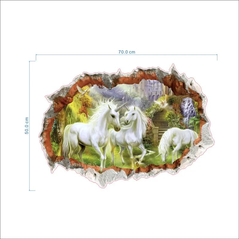 Autocolant de perete "Unicorni" 70x50 cm