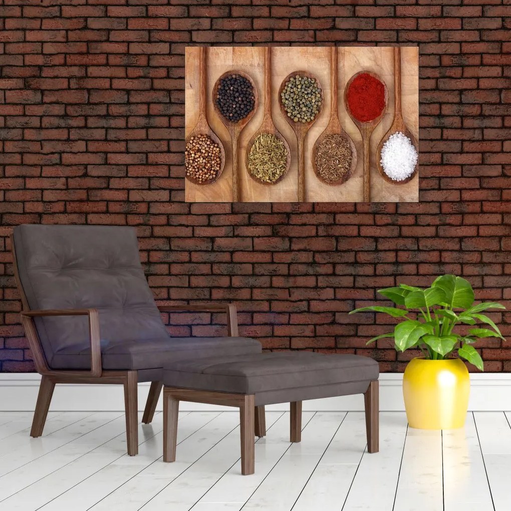 Tablou - condimente și linguri (90x60 cm)