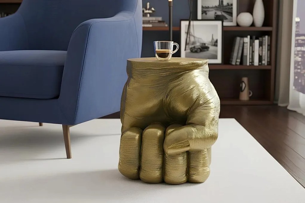 Masuta figura a unui pumn FIST 50cm auriu