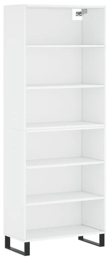 3189597 vidaXL Dulap înalt, alb, 69,5x32,5x180 cm, lemn prelucrat
