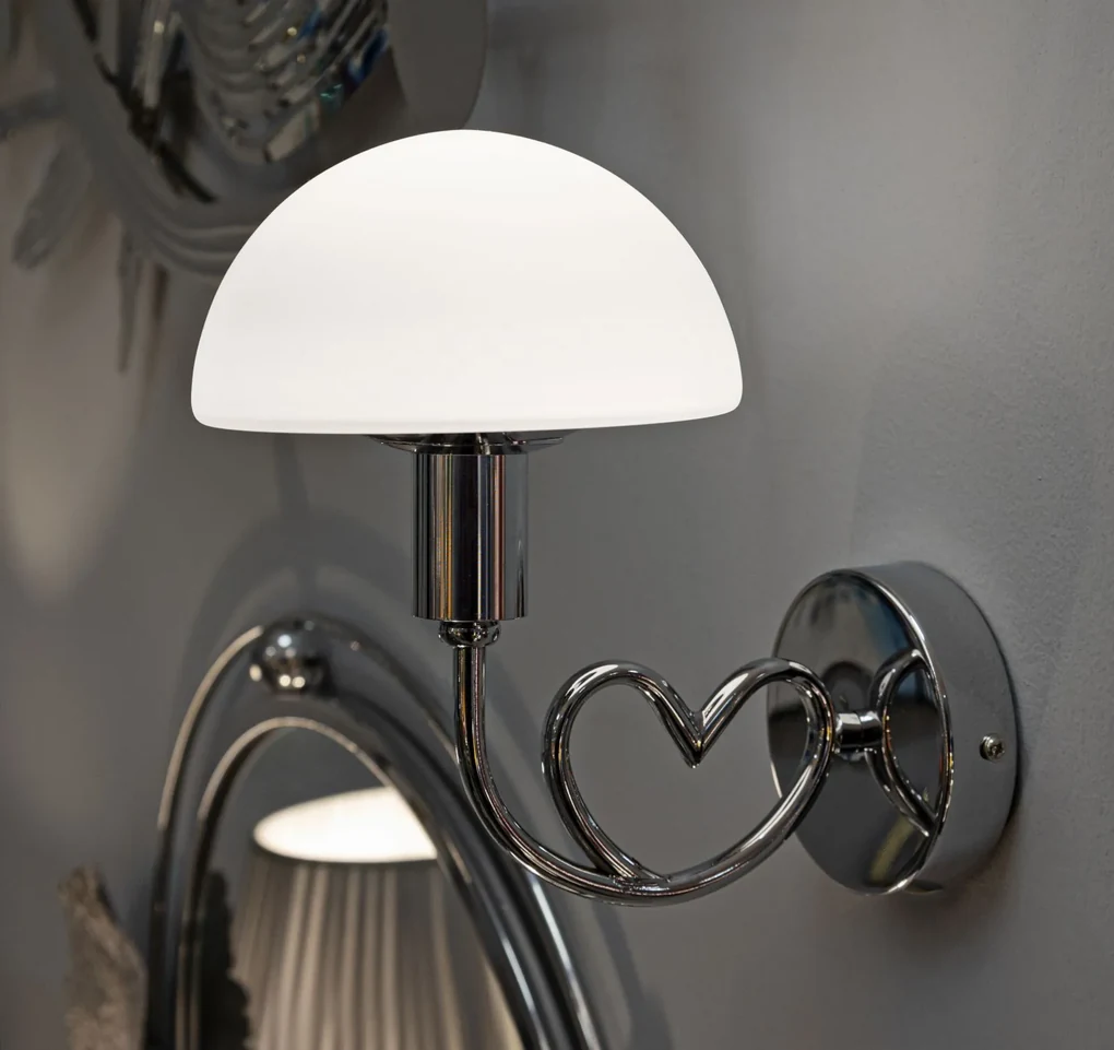 Mauro Ferretti Lampa De Perete Argintie cm 23X15X22 | Aosom Romania