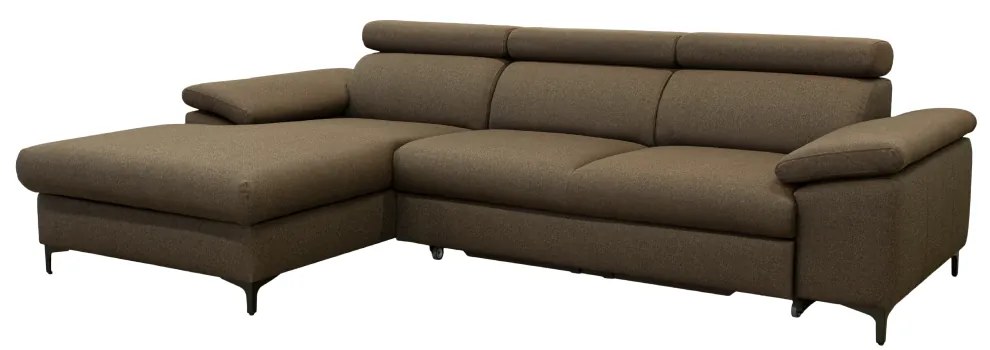 Coltar extensibil SANIL maro stânga 275x170x79/92 cm