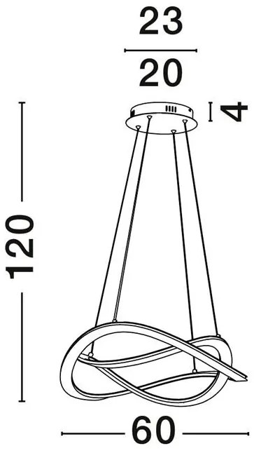 Lustra LED suspendata Celestia auriu