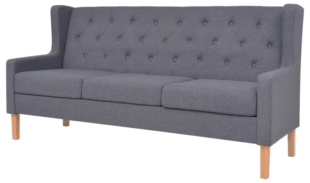 274933 vidaXL Set canapea, 2 piese, gri, material textil