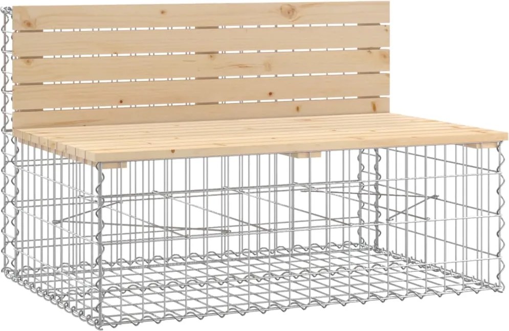 vidaXL Bancă de grădină, design gabion, 103x70x65cm, lemn masiv de pin