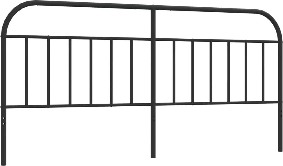 vidaXL Tăblie de pat de schimb metalică, negru, 200 cm