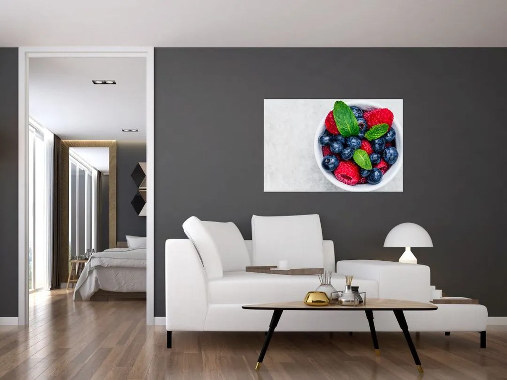 Tablou - bol cu fructe de pădure (90x60 cm)