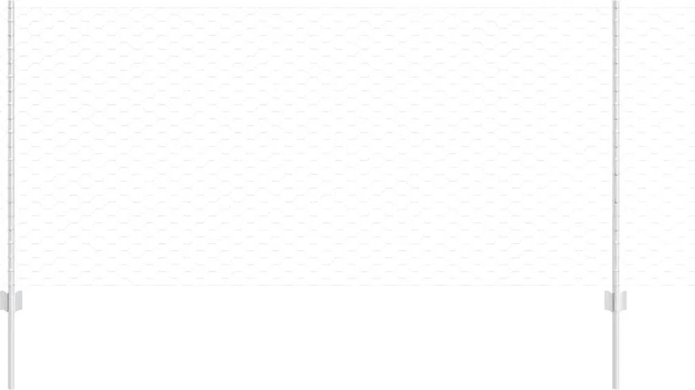 vidaXL Gard cu Stâlp Argintiu 1 x 100 m Oțel