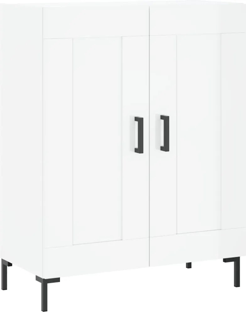 vidaXL Servantă, alb extralucios, 69,5x34x90 cm, lemn compozit