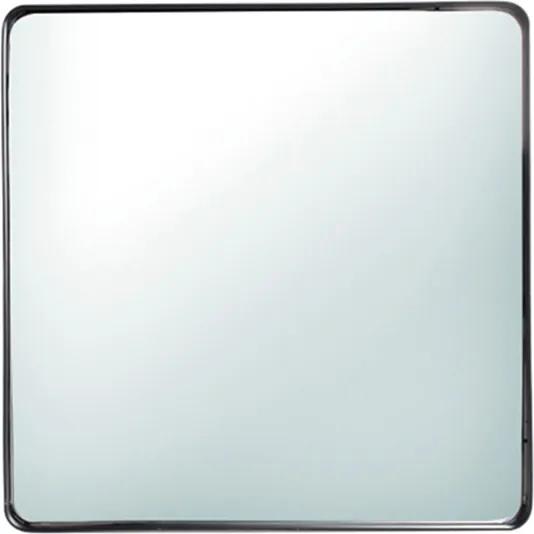 Oglinda patrata neagra din metal si sticla 50x50 cm Nihla Lifestyle Home Collection