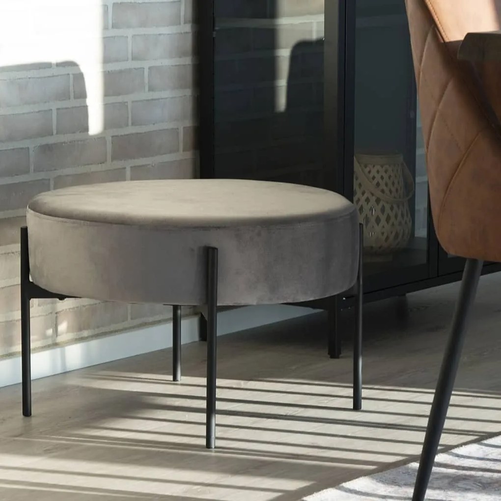 442778 House Nordic Taburet puf Evie, gri