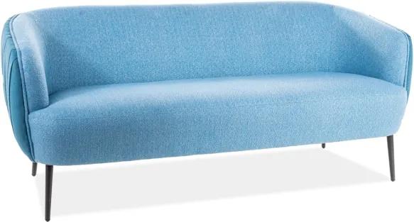 Canapea 3 locuri tapitata cu stofa LENOX albastru 176 cm