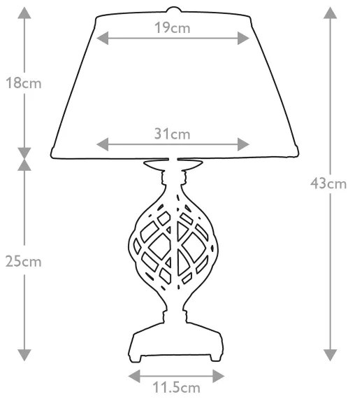 Lampă de masă Elstead BELFRY-TL BELFRY 1xE27/60W/230V