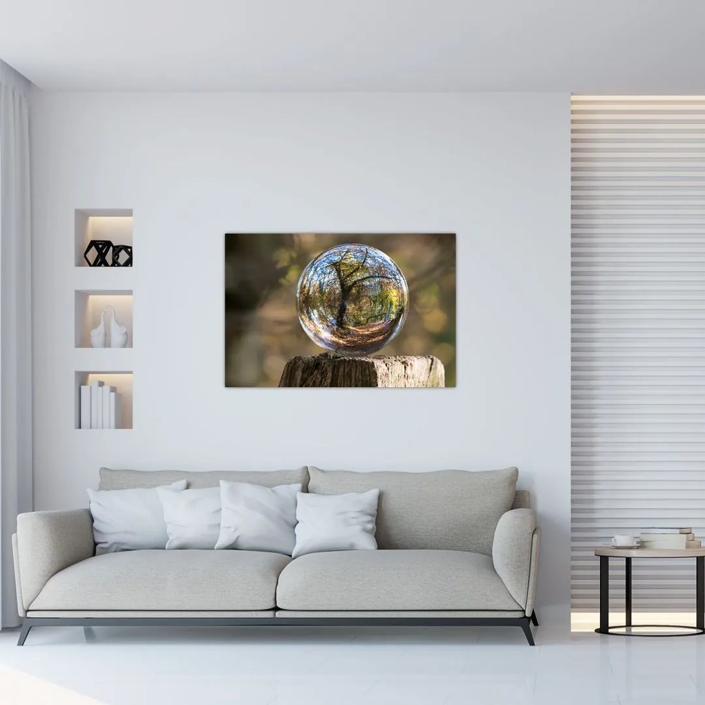 Tablou - Reflecție intr-o sferă transparentă (90x60 cm)