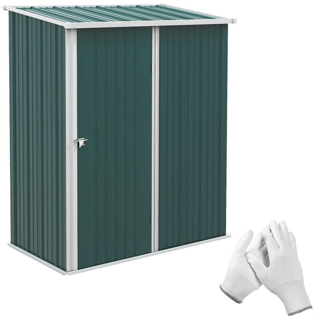 Outsunny Magazie Grădină Mare din Oțel cu Zăvor pentru Grădină, Negru | Aosom Romania