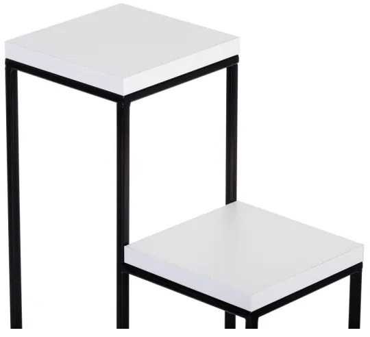 Suport flori KASKADA 70x34 negru/alb