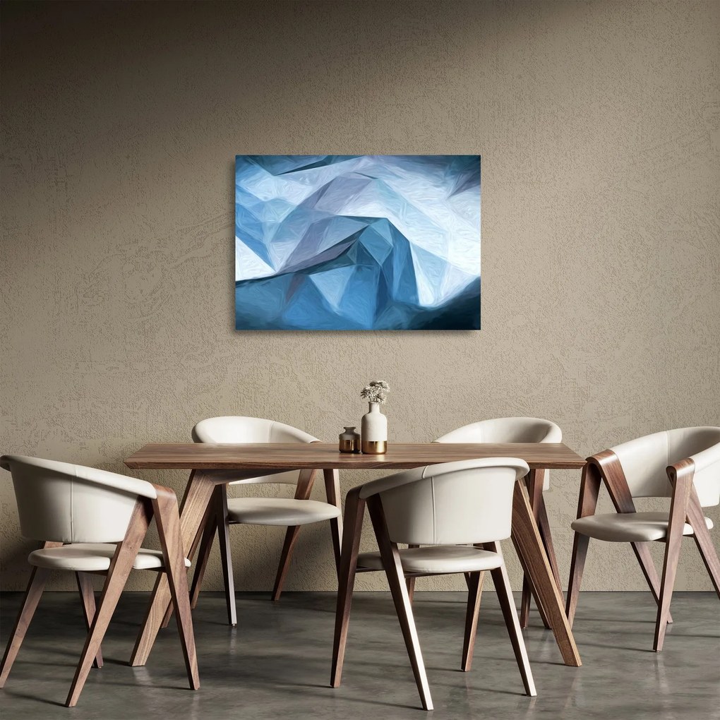 Tablou pe sticlă cu abstracție (70x50 cm)