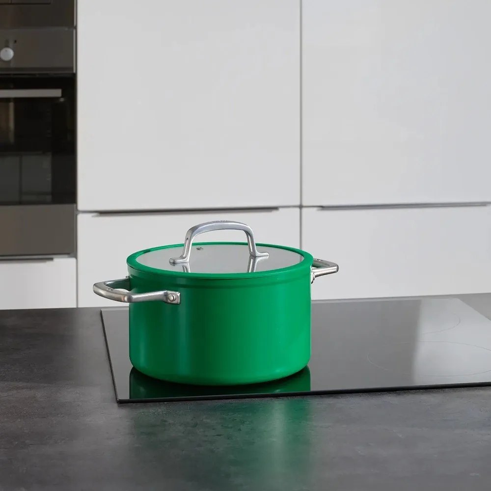 Oală cu capac/cu suprafață ceramică 5,5 l adecvată pentru plita cu inducție Meda 3.0 – FABINI