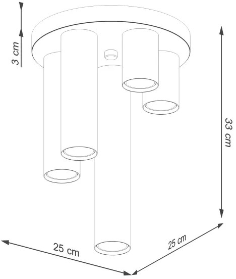 Spot Sollux SL.1467 LAGOS 5xGU10/10W/230V negru