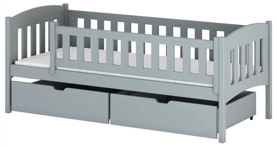 Pat pentru copii 90 cm Jerasto (Gri) (cu somieră) (cu sp. depozitare). 1103329