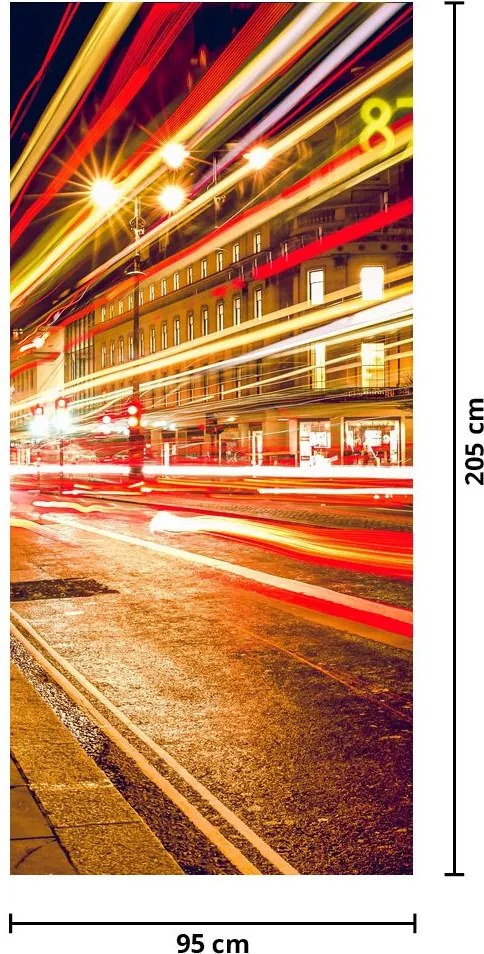 Fototapet pentru ușă - Cabina telefoncă roșie din Londra (95x205cm)