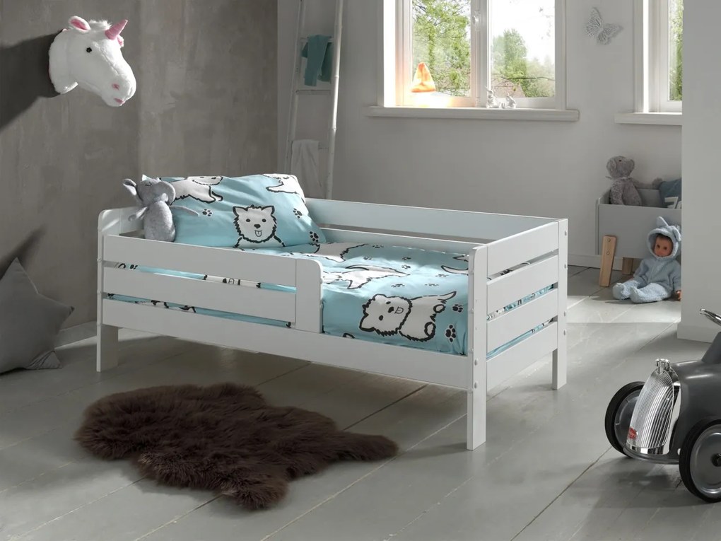 Pat copii Toddler pentru COPII MICI 70 X 140 CM ALB