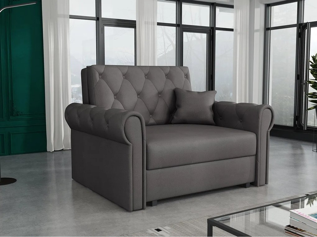 Fotoliu extensibil Clovea Roma I (Gri închis) (cu sp. depozitare). 1105672