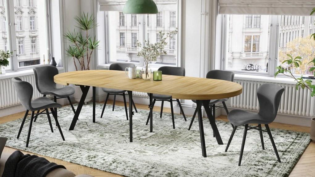 MAZZONI EXPORT ALTEA Velură Gri închis/picioare negre - MODERNE PENTRU LIVING/SUFRAGERIE/BUCĂTĂRIE/BIROU CATIFEA