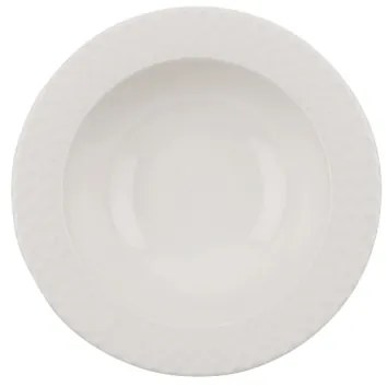 Set de masă, 24 de piese, alb, porțelan