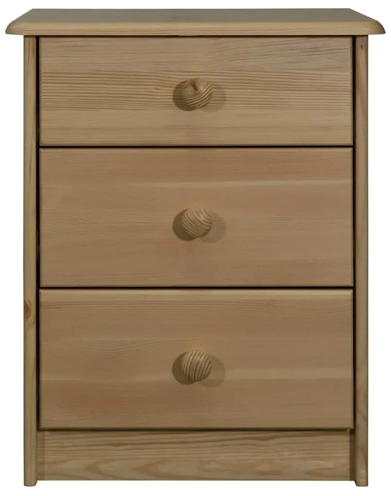Comoda cu sertare, 43x34x53 cm, lemn masiv de pin Maro