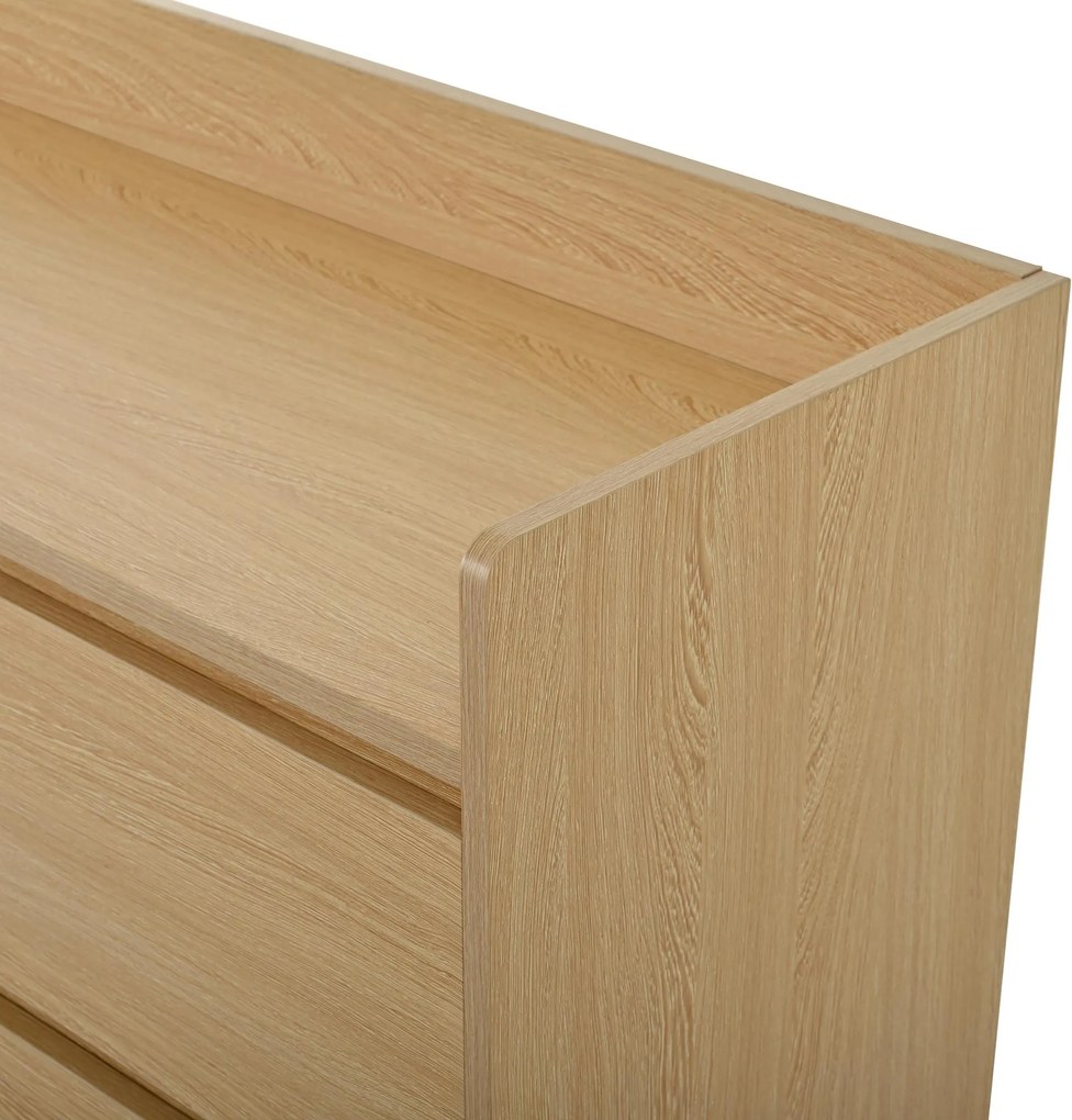 Dulap mobil pentru pantofi cu separatoare reglabile, 110x35x86 cm, Culoare naturală