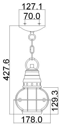 Kichler KL-BRIDGEPOINT8S-NBR - Candelabru de exterior BRIDGEPOINT, 1xE27/60W/230V, IP44