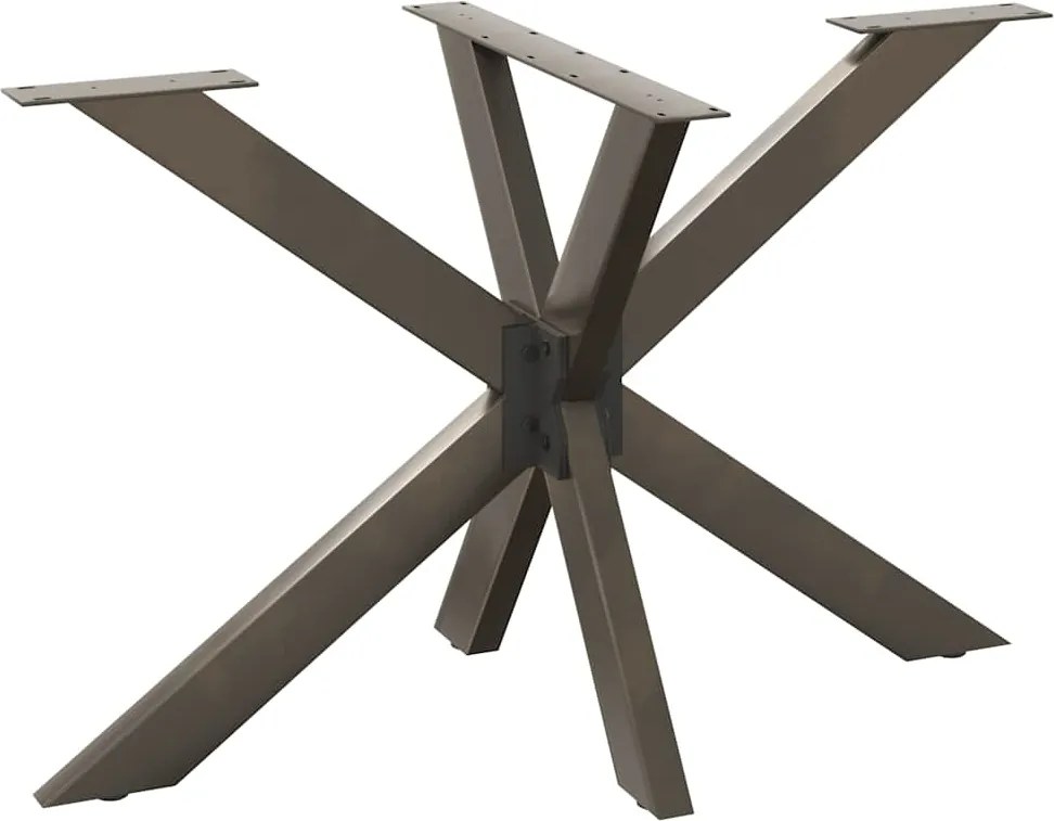 vidaXL Picior masă de sufragerie în formă de păianjen, negru, 120x68x(72-73) cm, oțel