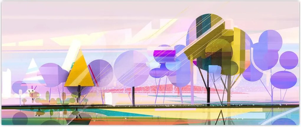 Tablou - Peisaj, abstracție (120x50 cm)