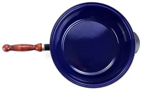 Sfinx Tigaie smaltată cu mâner din lemn BSE, 28 cm, diam. 28 cm
