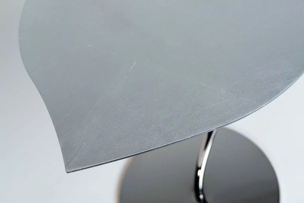 Masuta design LUX cu blat in forma de frunza, LEAF STEEL argintiu 7511942.98