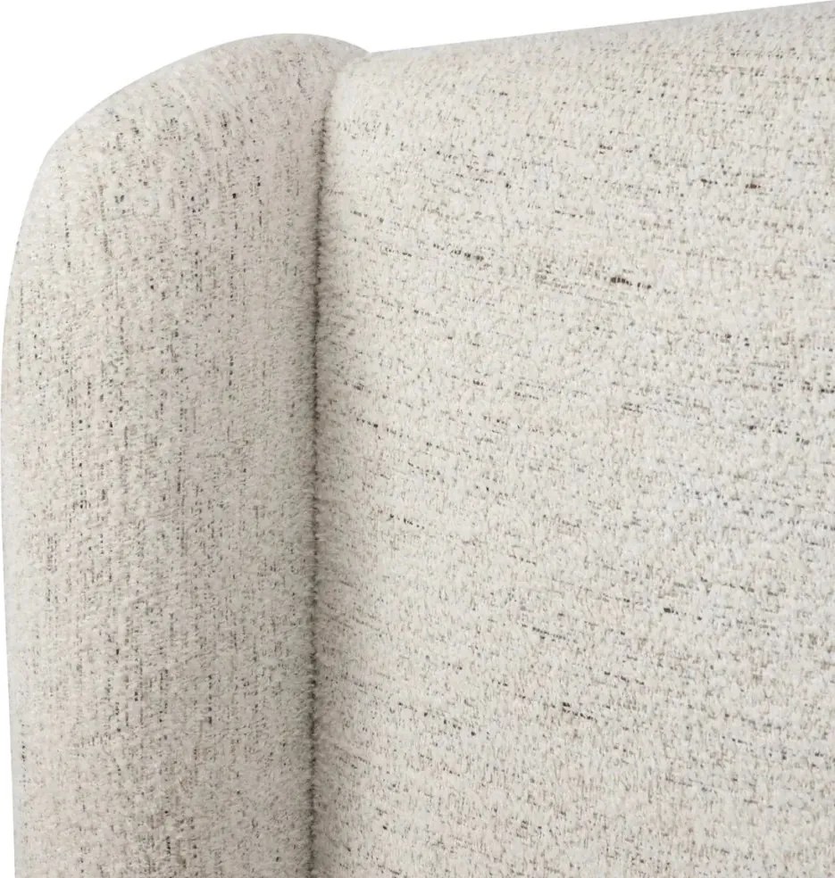 Pat dublu tapitat design elegant LUX Mellory, Seashell off-white