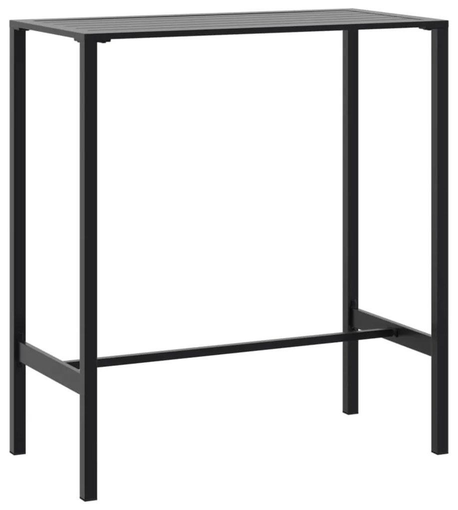 4009268 vidaXL Masă de bar, negru, 100x50x110 cm, oțel vopsit electrostatic