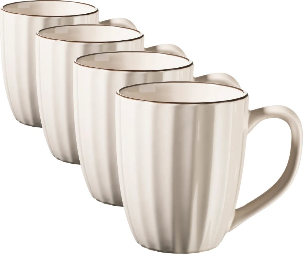 Mäser Set of 4 mugs OSITA – 350 ml, cream