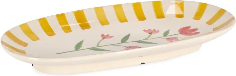 Farfurie galbenă/crem pentru servire Daryel – Yes Everyday