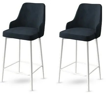 Set de scaune de bar Enox Anthracite and White, 2buc., 2 buc.