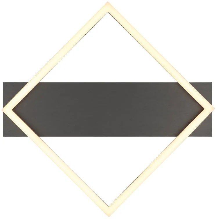 Plafoniera LED metal negru, MDF gri BEATRIX I