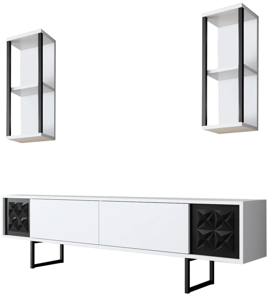 Mobilier living Buon 1 (Alb + Negru). 1072937