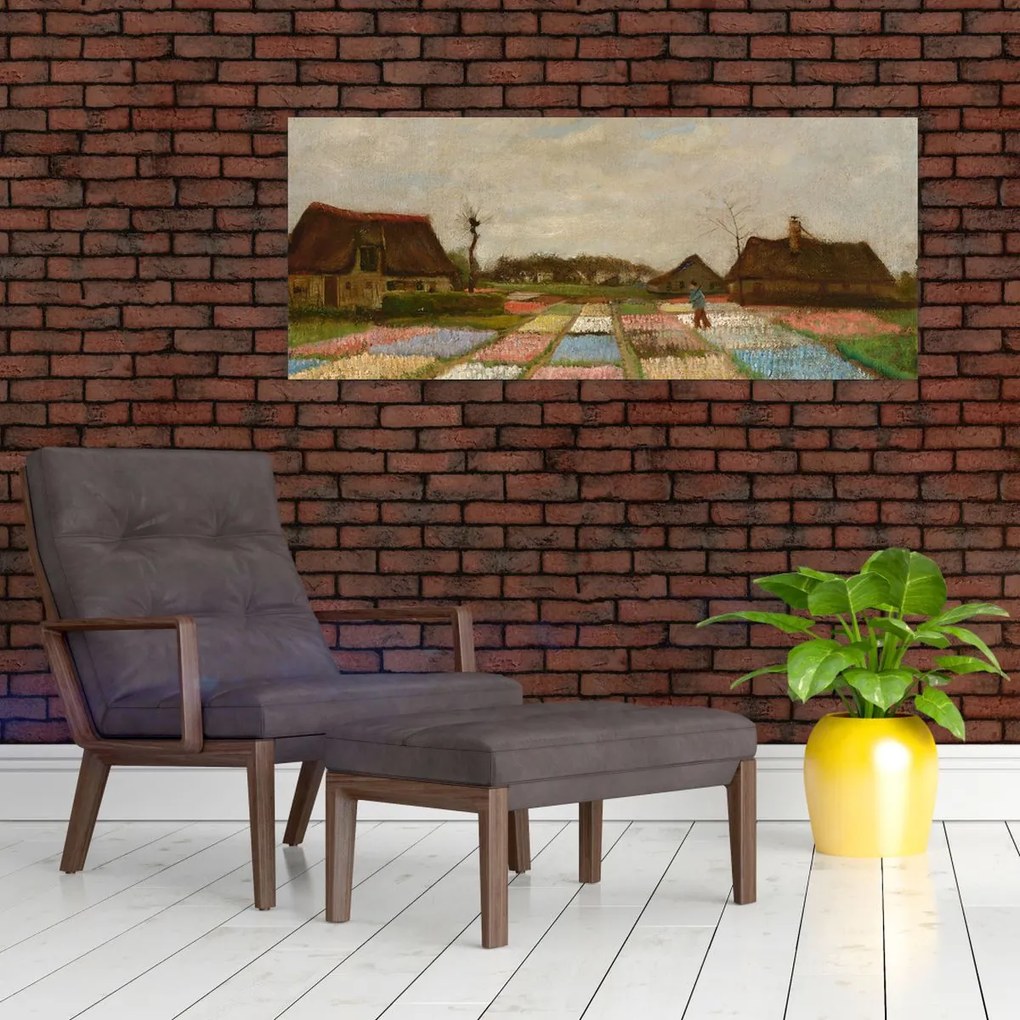 Tablou - Vincent van Gogh, Flower Beds in Holland, reproducere (120x50 cm)