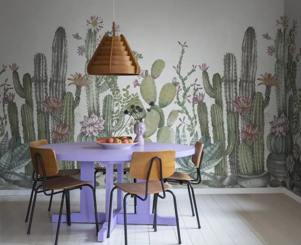 Fototapet, Playfull Cactus, Ivory, Rebel Walls