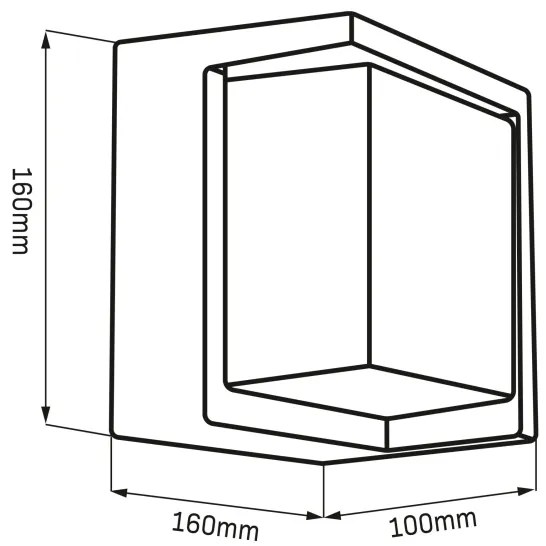 Aplică LED de exterior ESSEN LED/12W/230V IP44 negru