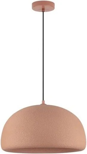 Lustra suspendata cu textura granulata Davo 43cm, rosu caramiziu