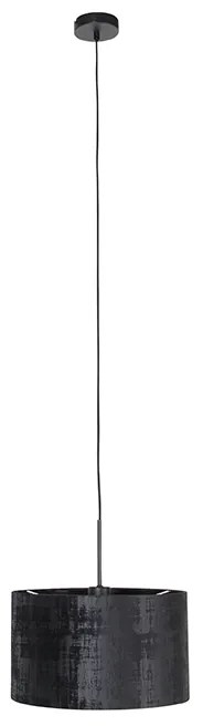 Lampă modernă cu pandantiv neagră cu abajur negru 35 cm - Combi