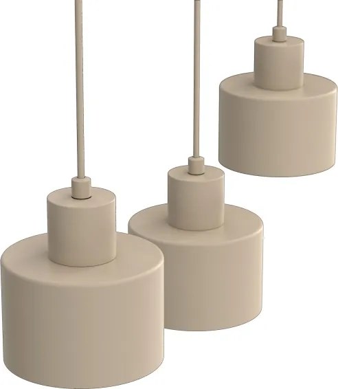 Lustră suspendată cu cablu PARKLA 3xE27/15W/230V bej