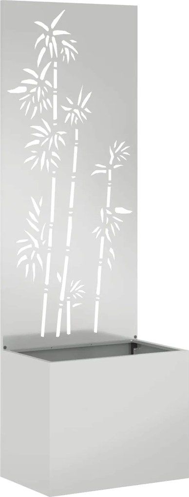 vidaXL Ecran de intimitate pentru grădină Floral Argintiu 50 x 140 cm